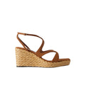 JIMMY CHOO ALIDA EMBROIDERED STUDDED SUEDE PLATFORM CLOGS TAN