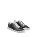JIMMY CHOO DIAMOND LIGHT LEATHER SNEAKERS BLACK