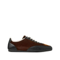 JIMMY CHOO SUNNY F SUEDE-LACE SNEAKERS CORN BROWN