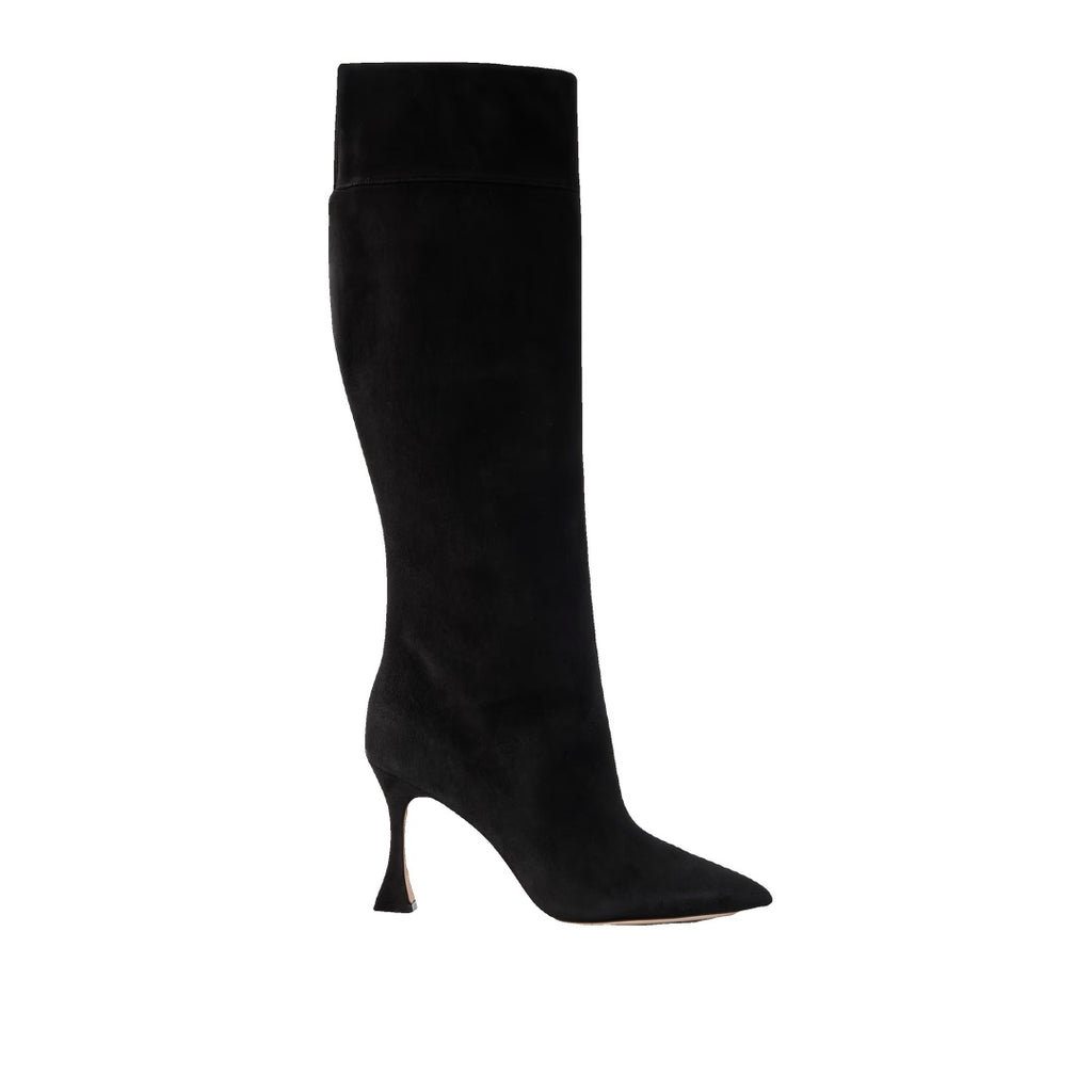 MANOLO BLAHNIK NETAS SUEDE BOOTS BLACK