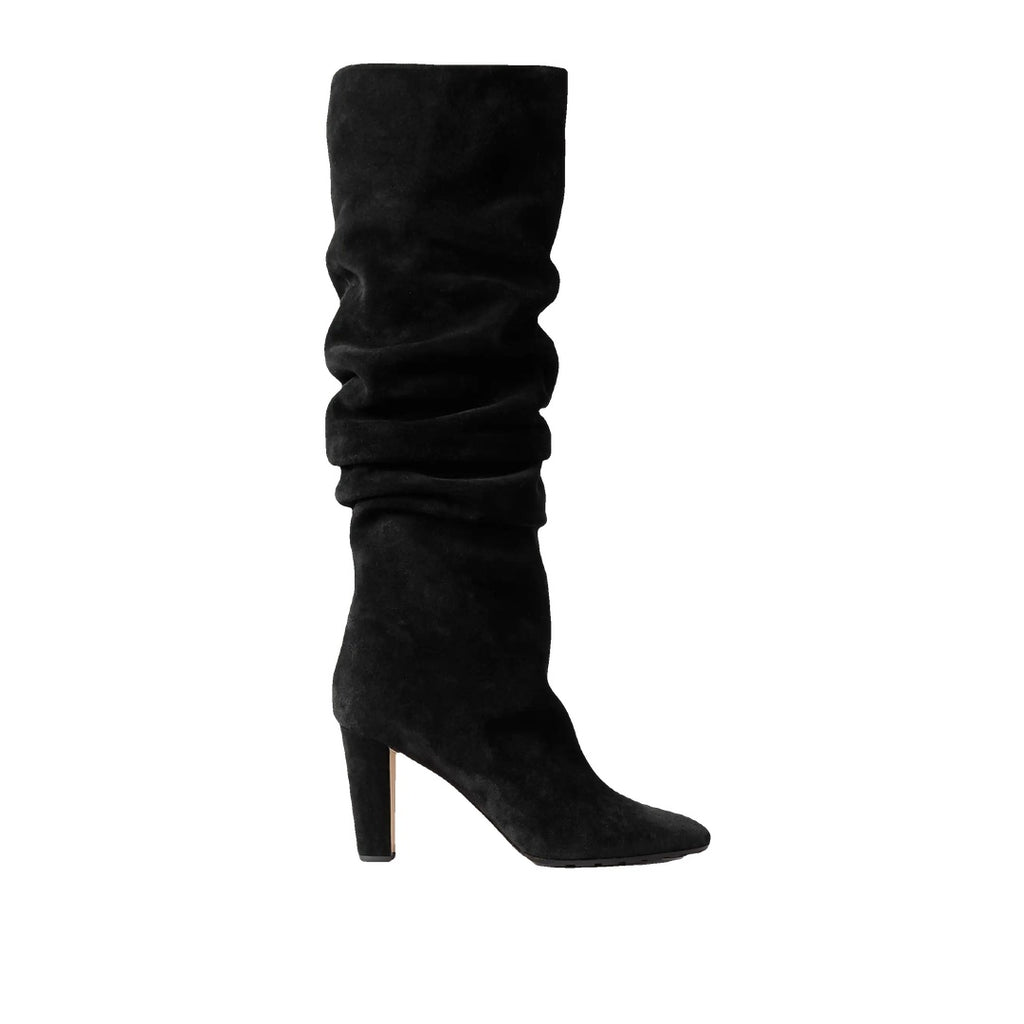 MANOLO BLAHNIK NETAS SUEDE BOOTS BLACK