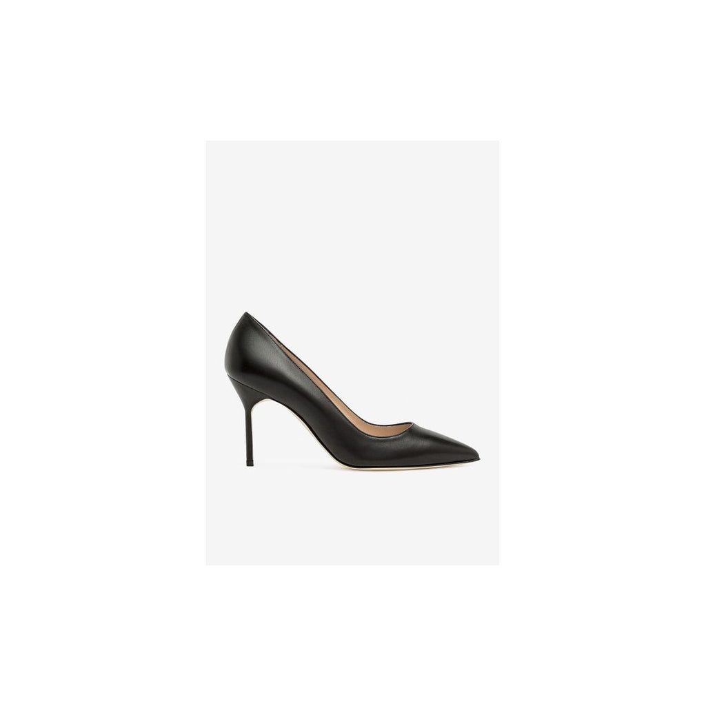 MANOLO BLAHNIK CAMPARISLI NAPPA LEATHER SLINGBACK PUMPS BLACK