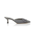 MANOLO BLAHNIK MAYSALE SQUARE-BUCKLE PUMPS GREY