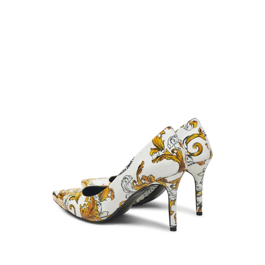 VERSACE PRINTED PUMPS MULTICOLOR