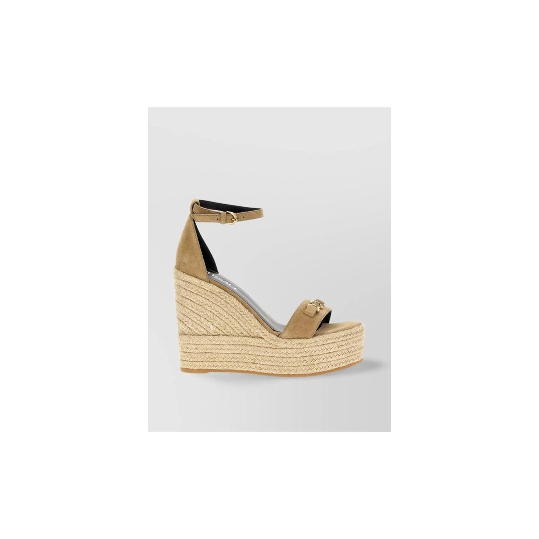 VERSACE MEDUSA ESPADRILLE PLATFORM SANDALS NATURAL