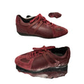 VERSACE TIGRE HEELED SHOES BURGUNDY
