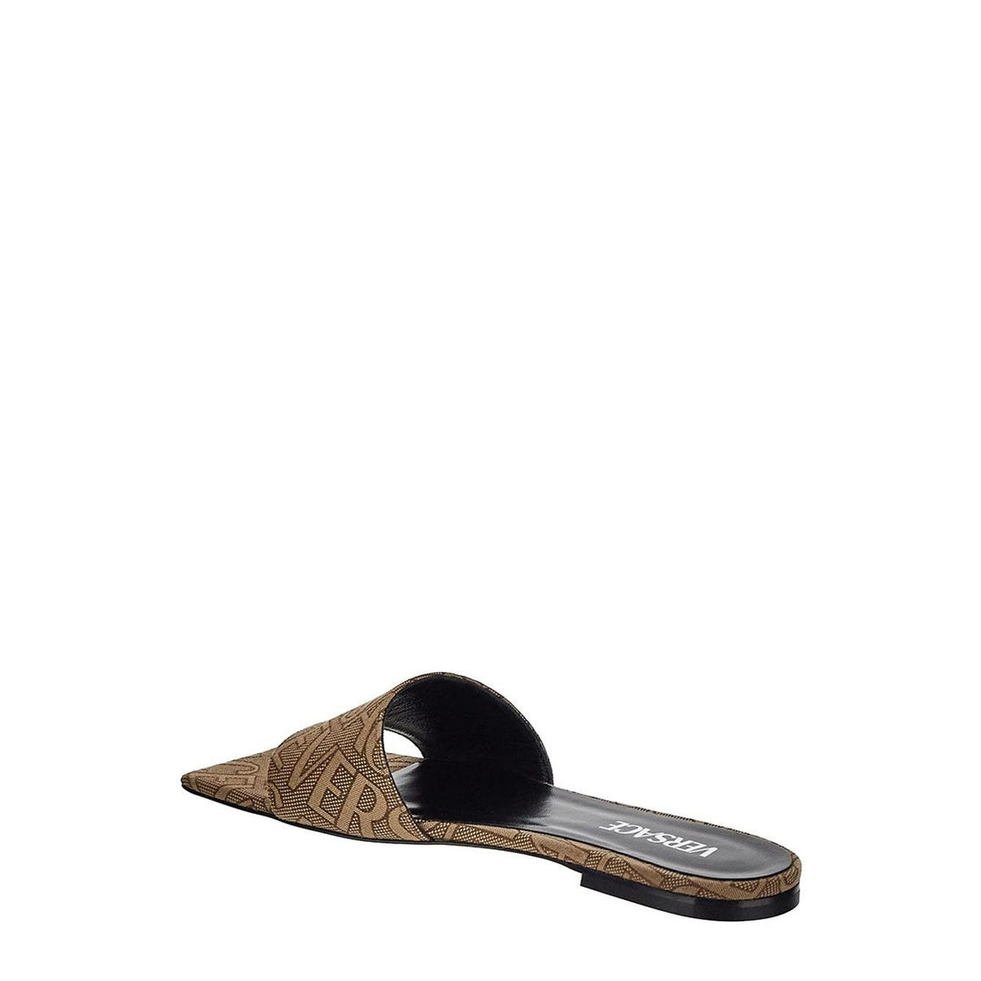 VERSACE LOGO SANDALS NATURAL