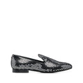 VERSACE EMBELLISHED LOAFERS BLACK