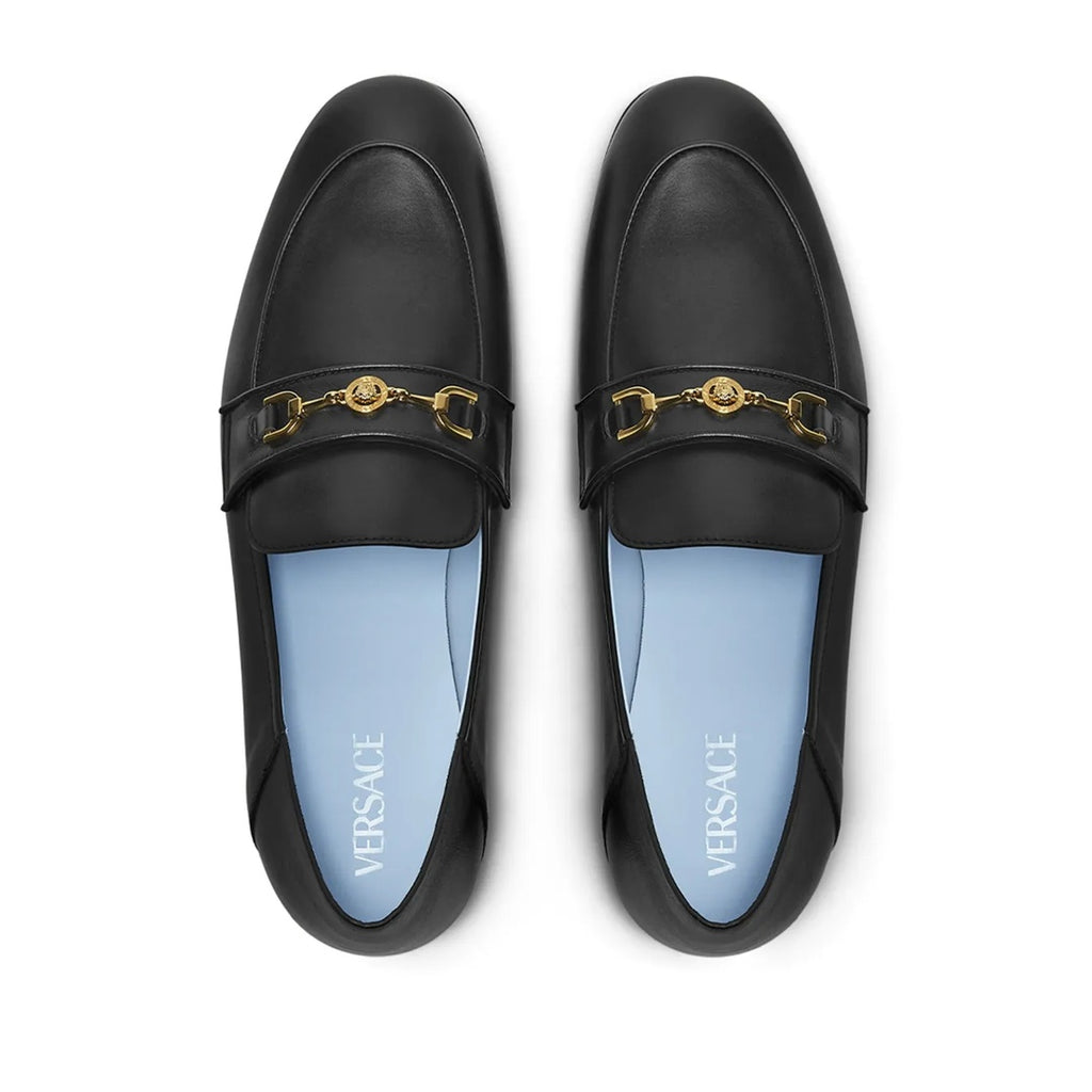 VERSACE GUANTO LOAFERS SHOES BLACK