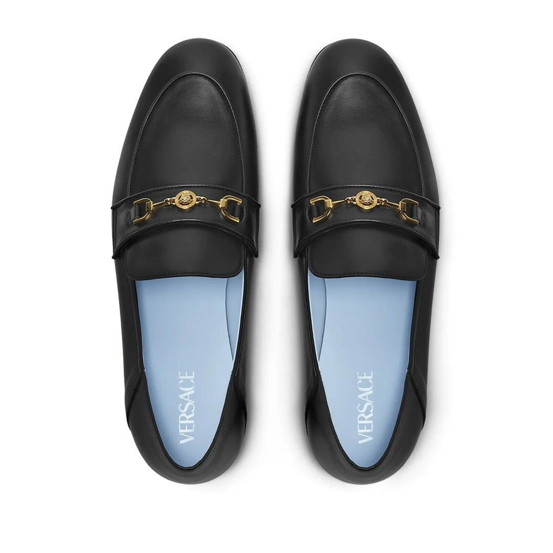 VERSACE GUANTO LOAFERS SHOES BLACK