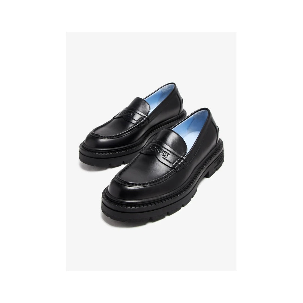 VERSACE GUANTO LOAFERS SHOES BLACK