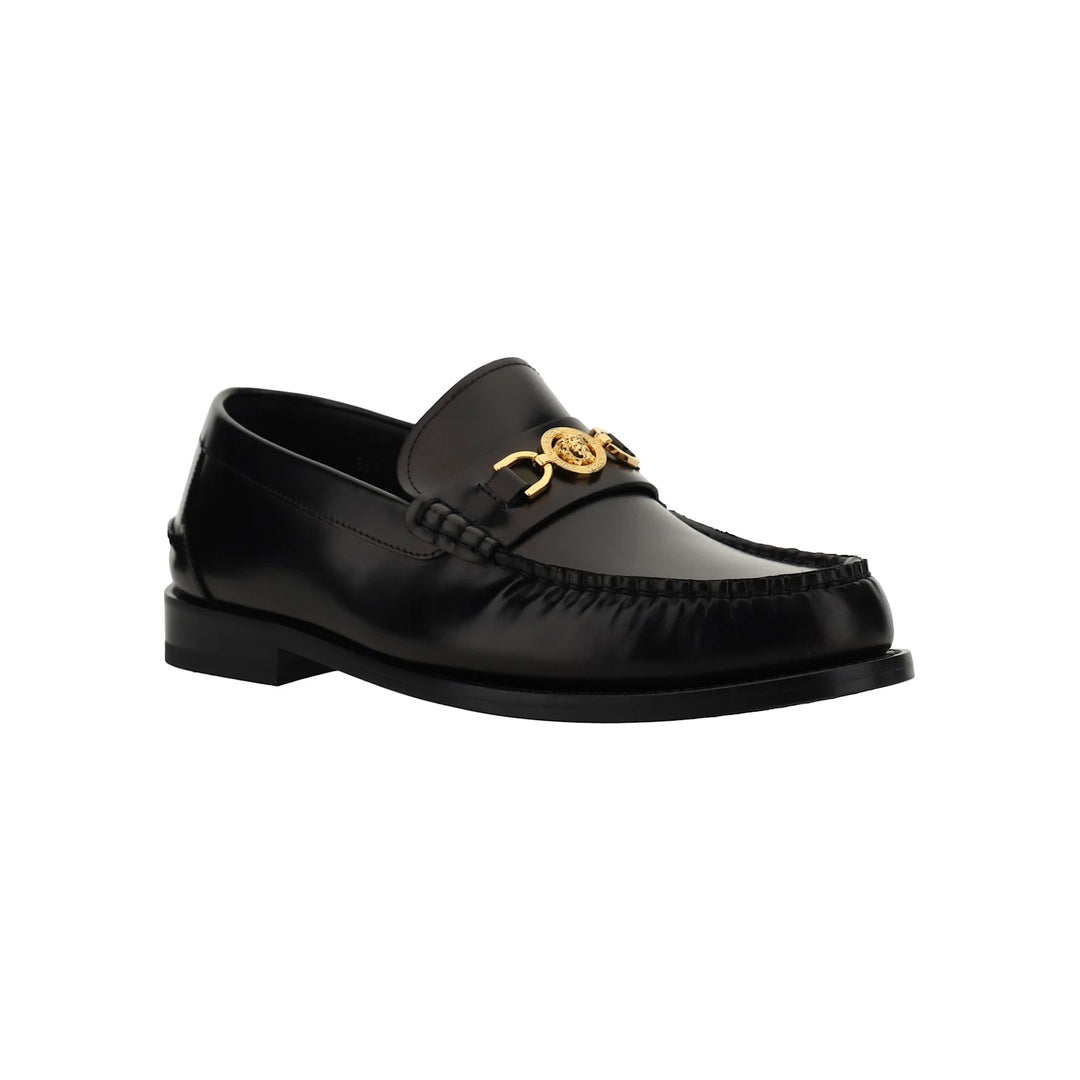 VERSACE GUANTO LOAFERS SHOES BLACK
