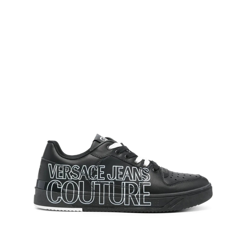 VERSACE JEANS COUTURE LOGO CHUNKY LOW-TOP SNEAKERS BLACK
