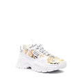 VERSACE JEANS COUTURE BAROCCO PRINTED LACE-UP SNEAKERS WHITE