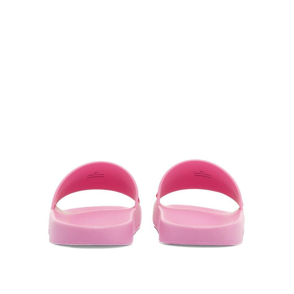 BURBERRY FURLEY LOGO SLIDE SANDALS CANDY PINK