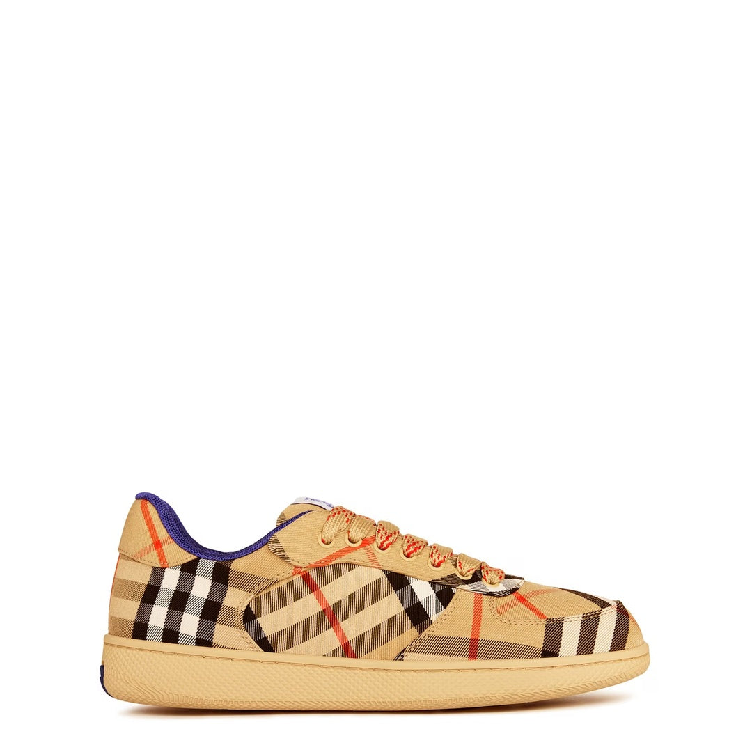 BURBERRY CHECK TERRACE SNEAKERS SAND