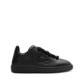 BURBERRY BOX EQUESTRIAN KNIGHT MOTIF LEATHER SNEAKERS BLACK