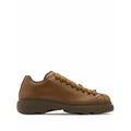 BURBERRY LEATHER KNIGHT RUNNER SNEAKERS BROWN