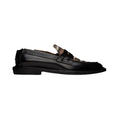 BURBERRY CADET GRAINED CALF LEATHER PENNY LOAFERS BLACK