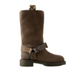 BURBERRY BROWN SUEDE BOOTS BROWN