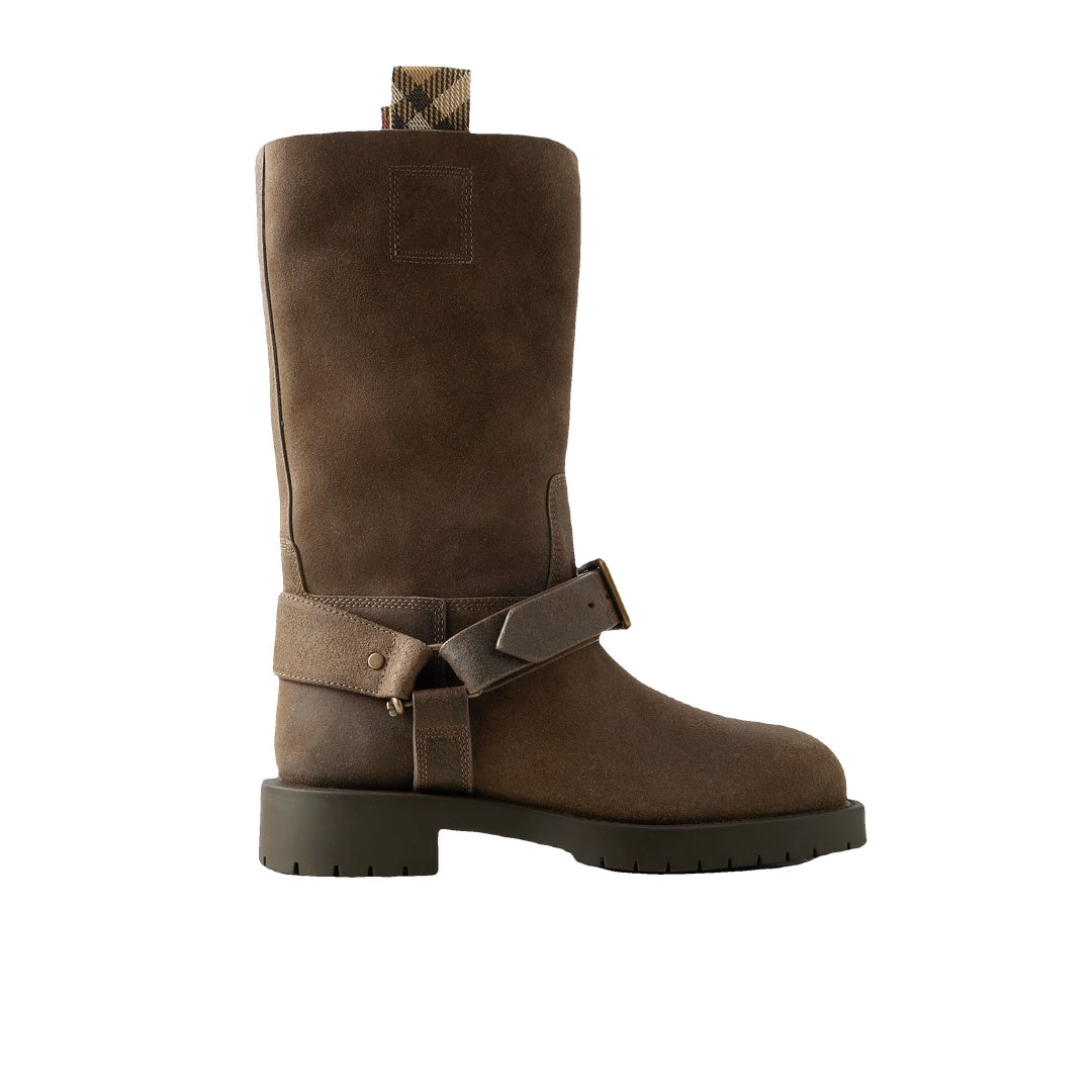 BURBERRY BROWN SUEDE BOOTS BROWN