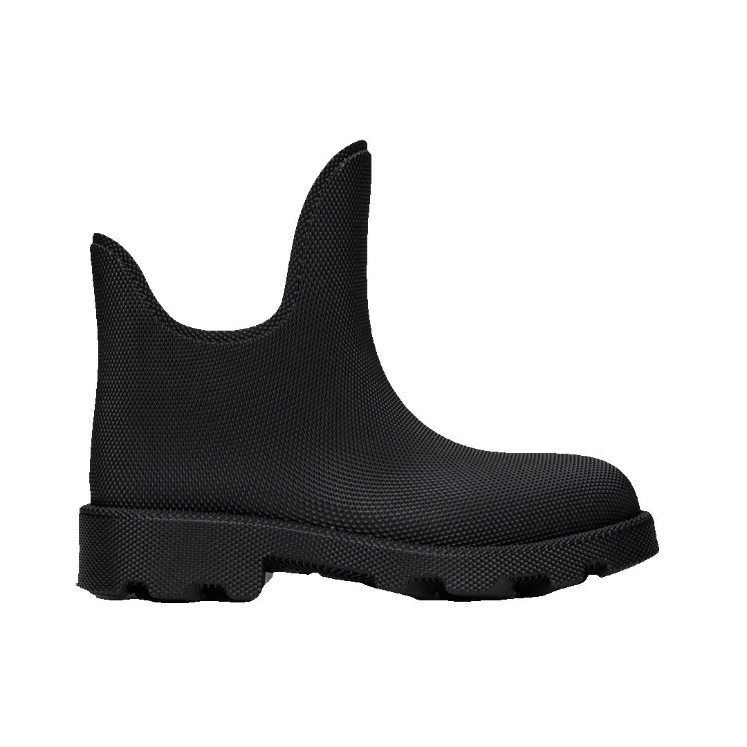 BURBERRY CHECK-PRINT RUBBER MARSH LOW BOOTS BLACK