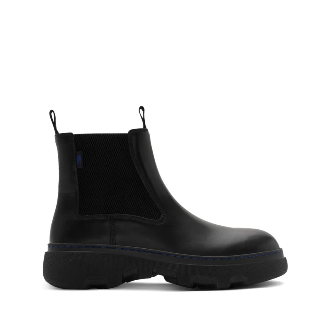 BURBERRY LEATHER HUNTLEY BOOTS BLACK