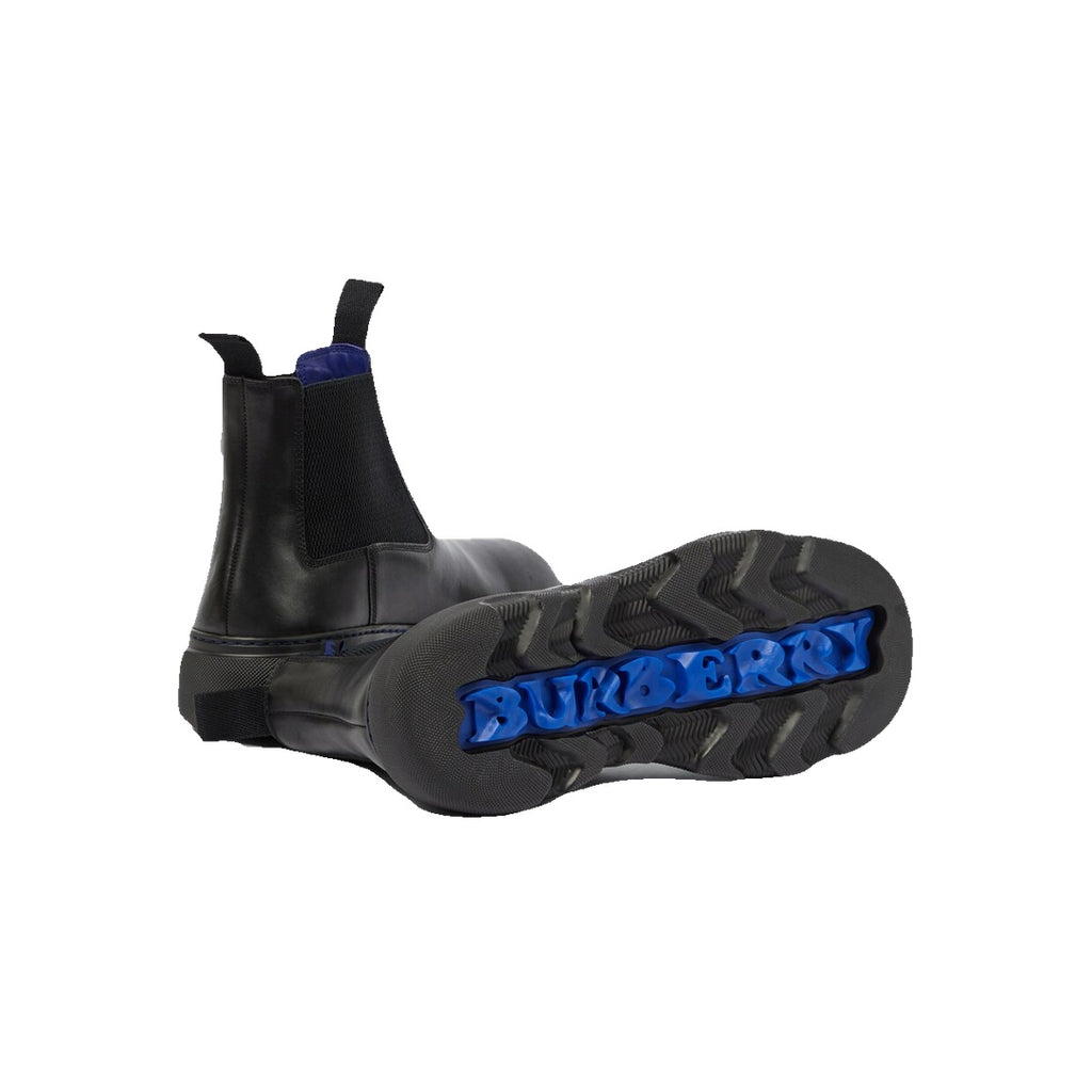 BURBERRY LEATHER HUNTLEY BOOTS BLACK