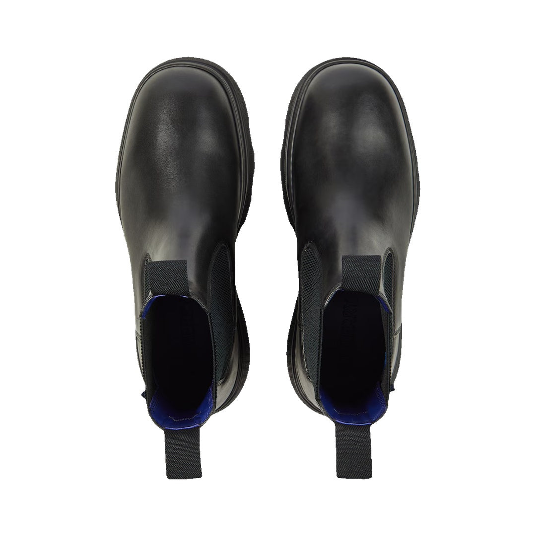 BURBERRY LEATHER HUNTLEY BOOTS BLACK