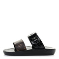LOUIS VUITTON MONOGRAM SUNBATH FLAT MULE SANDAL BLACK