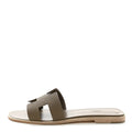 HERMÈS HERMES EPSOM ORAN SANDAL ETOUPE OLIVE BROWN