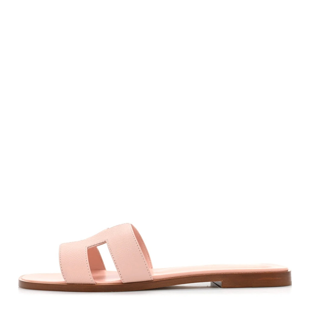 HERMÈS HERMES EPSOM ORAN SANDAL ROSE PORCELAINE PINK