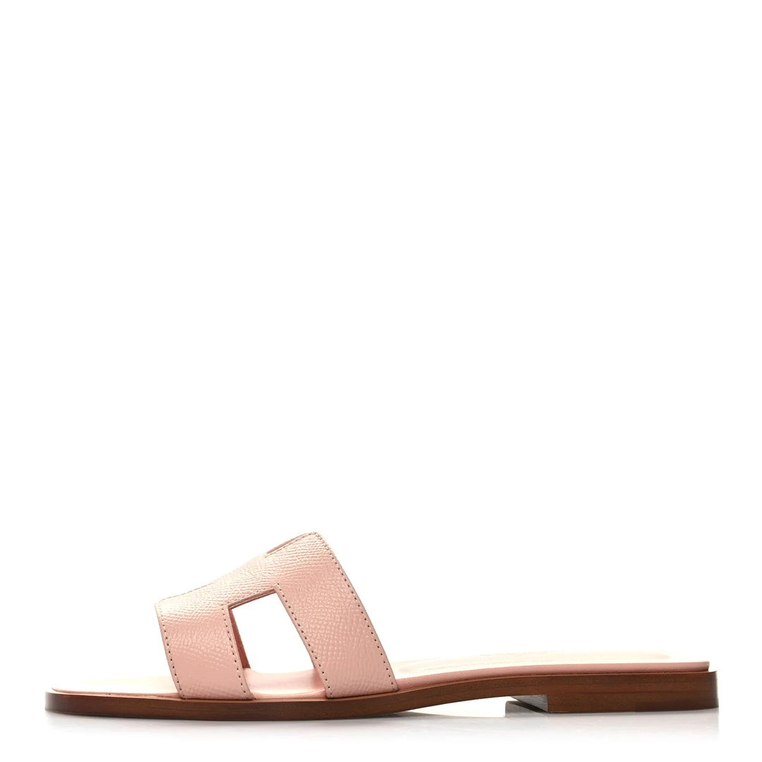 HERMÈS HERMES EPSOM ORAN SANDAL ROSE PORCELAINE PINK