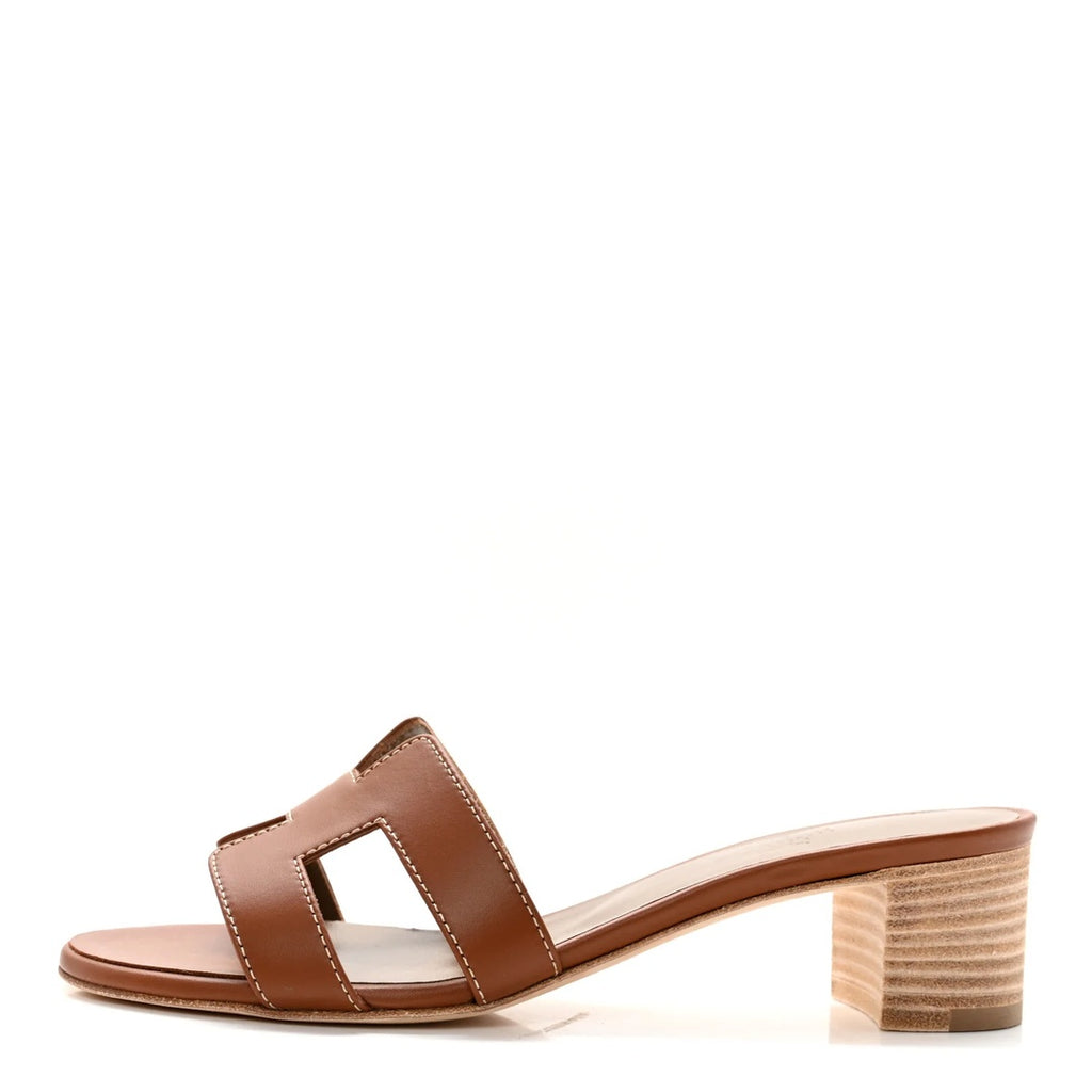 HERMÈS HERMES CALFSKIN OASIS SANDAL GOLD