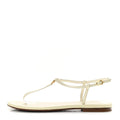 CHRISTIAN DIOR LAMBSKIN D-FAME MULE SANDAL OFF WHITE