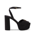 Prada Suede Platform Sandals Black