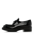 PRADA SPAZZOLATO PADDED TRIANGLE LOGO SLINGBACK FLATS WHITE