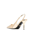 PRADA SPAZZOLATO TRIANGLE LOGO SLINGBACK PUMPS ANANAS YELLOW