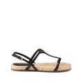 PRADA NAPPA METAL TRIANGLE LOGO FLAT SLIDE SANDALS TRAVERTINO BLACK