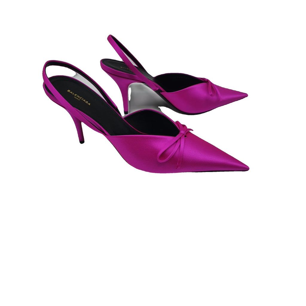 BALENCIAGA KNIFE MULES ROSE FUCHSIA