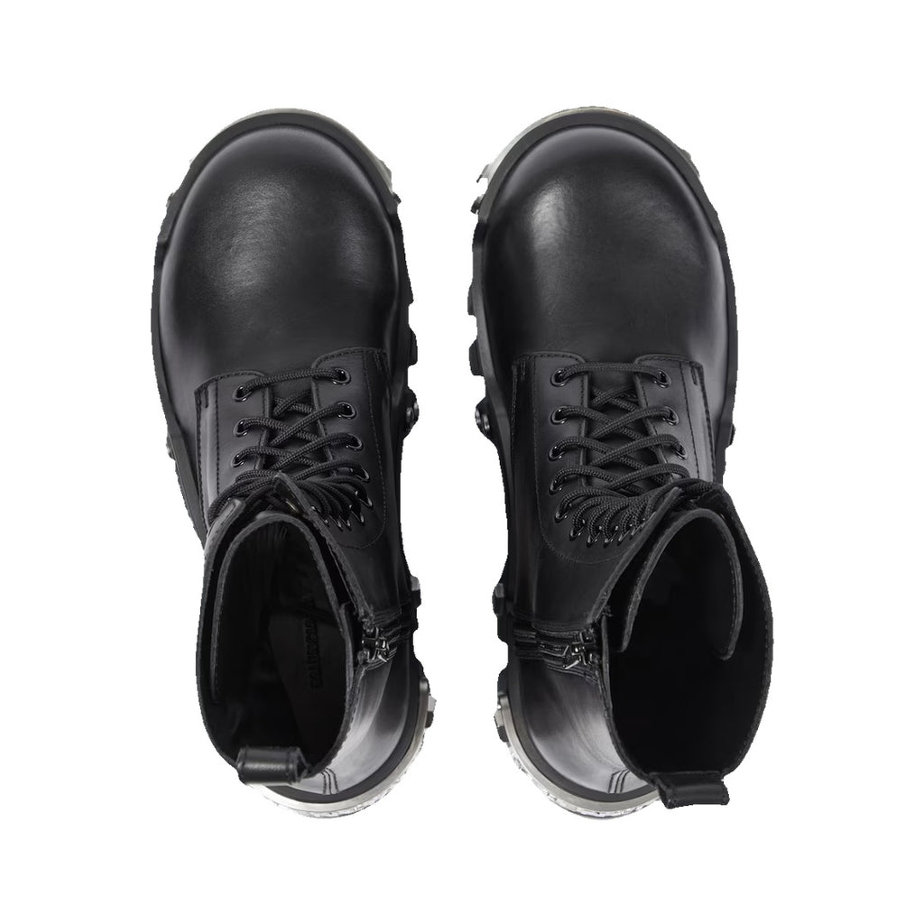 BALENCIAGA BULLDOZER LACE UP BOOTS BLACK