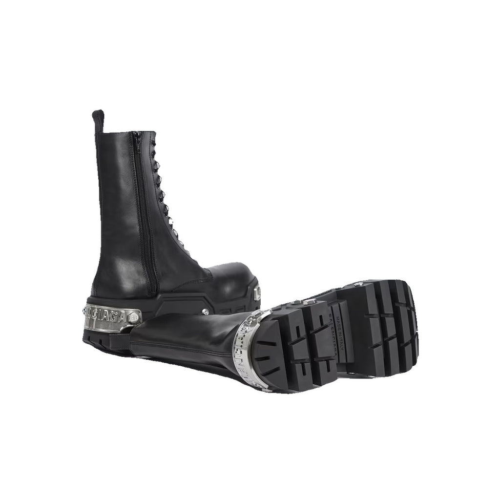 BALENCIAGA BULLDOZER LACE UP BOOTS BLACK