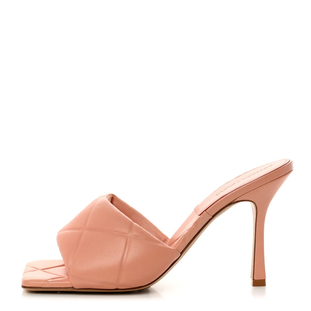 BOTTEGA VENETA LIDO MULE SANDALS BLOSSOM PINK