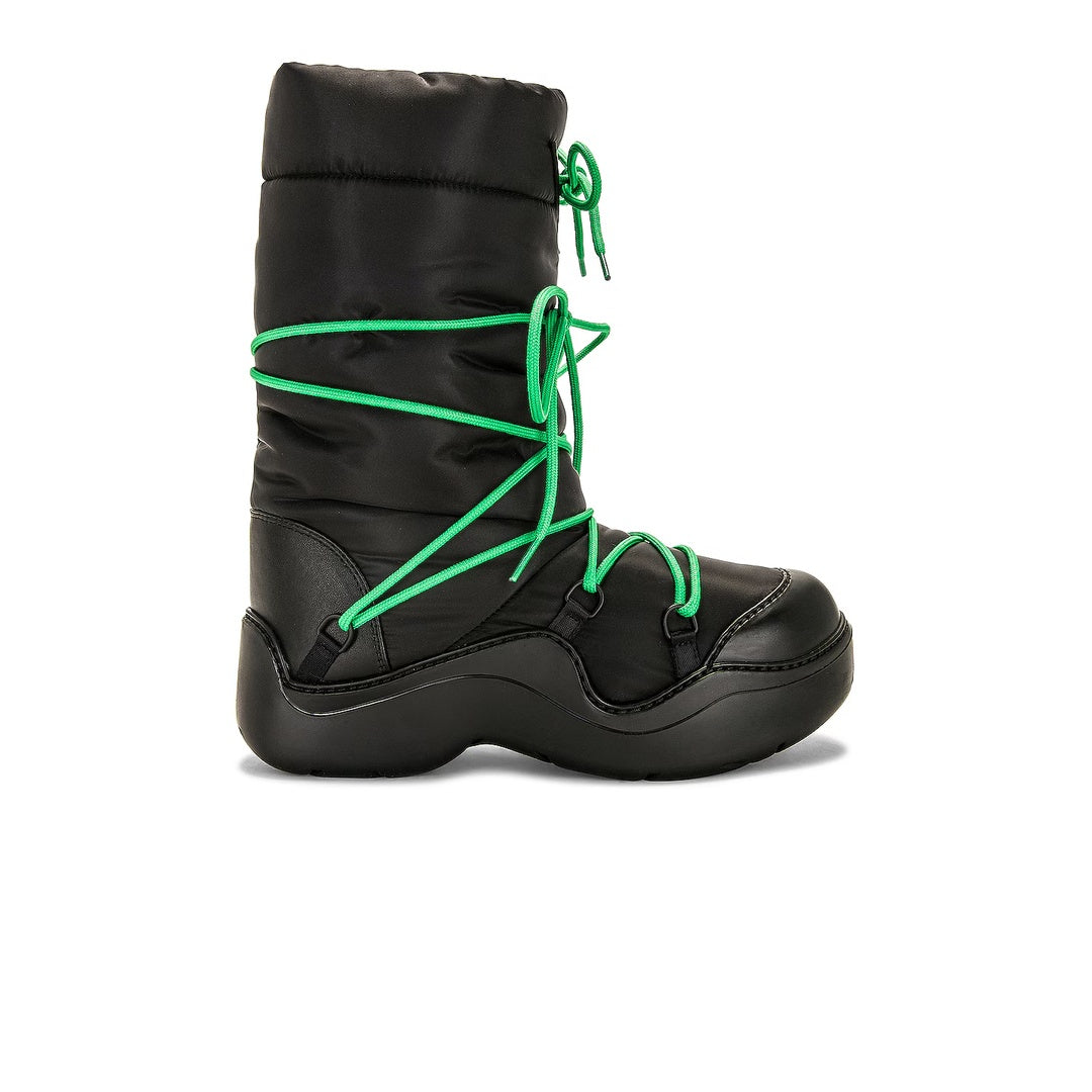 BOTTEGA VENETA PUDDLE BOMBER BOOTS BLACK GRASS BLACK