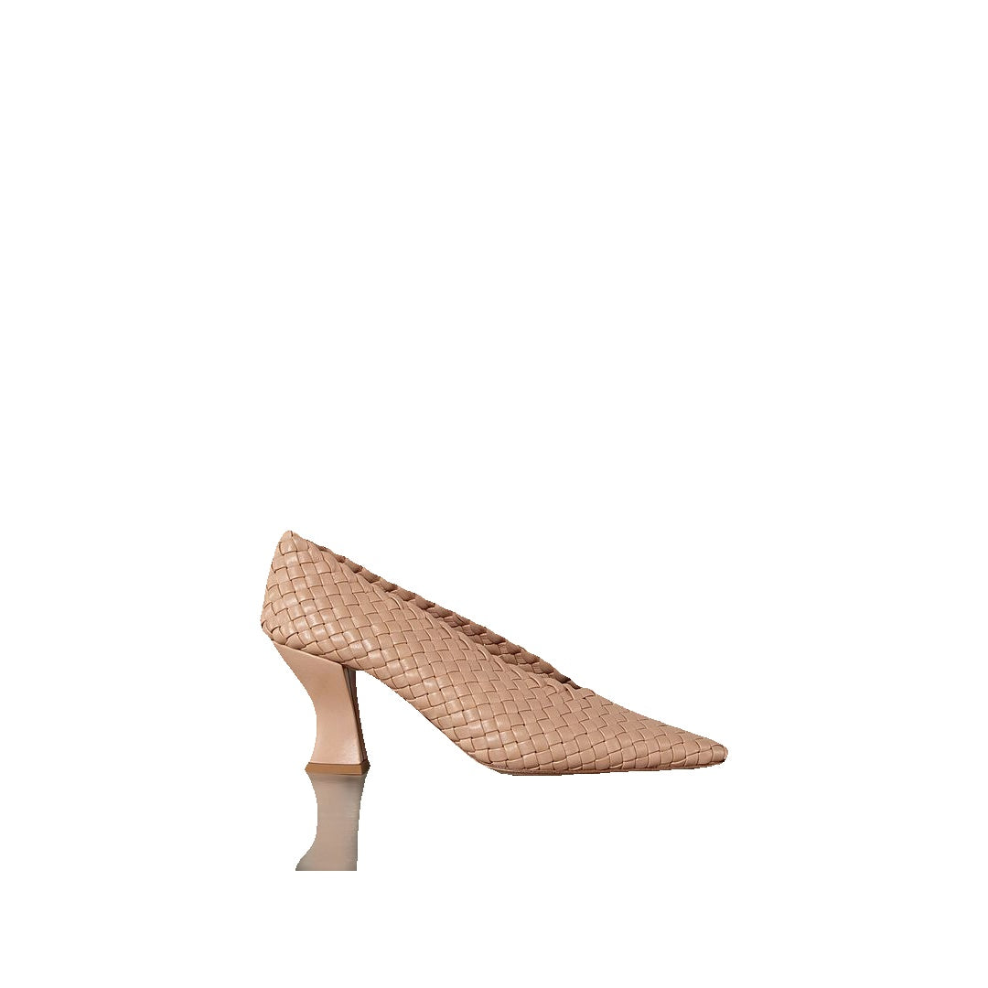 BOTTEGA VENETA NAPPA ALMOND PUMPS CIPRIA BEIGE