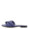BOTTEGA VENETA RAFFIA TWISTED INTRECCIATO STRETCH MULE SANDALS LAVENDER
