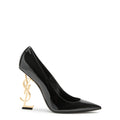 SAINT LAURENT OPYUM PATENT LEATHER SANDALS RED