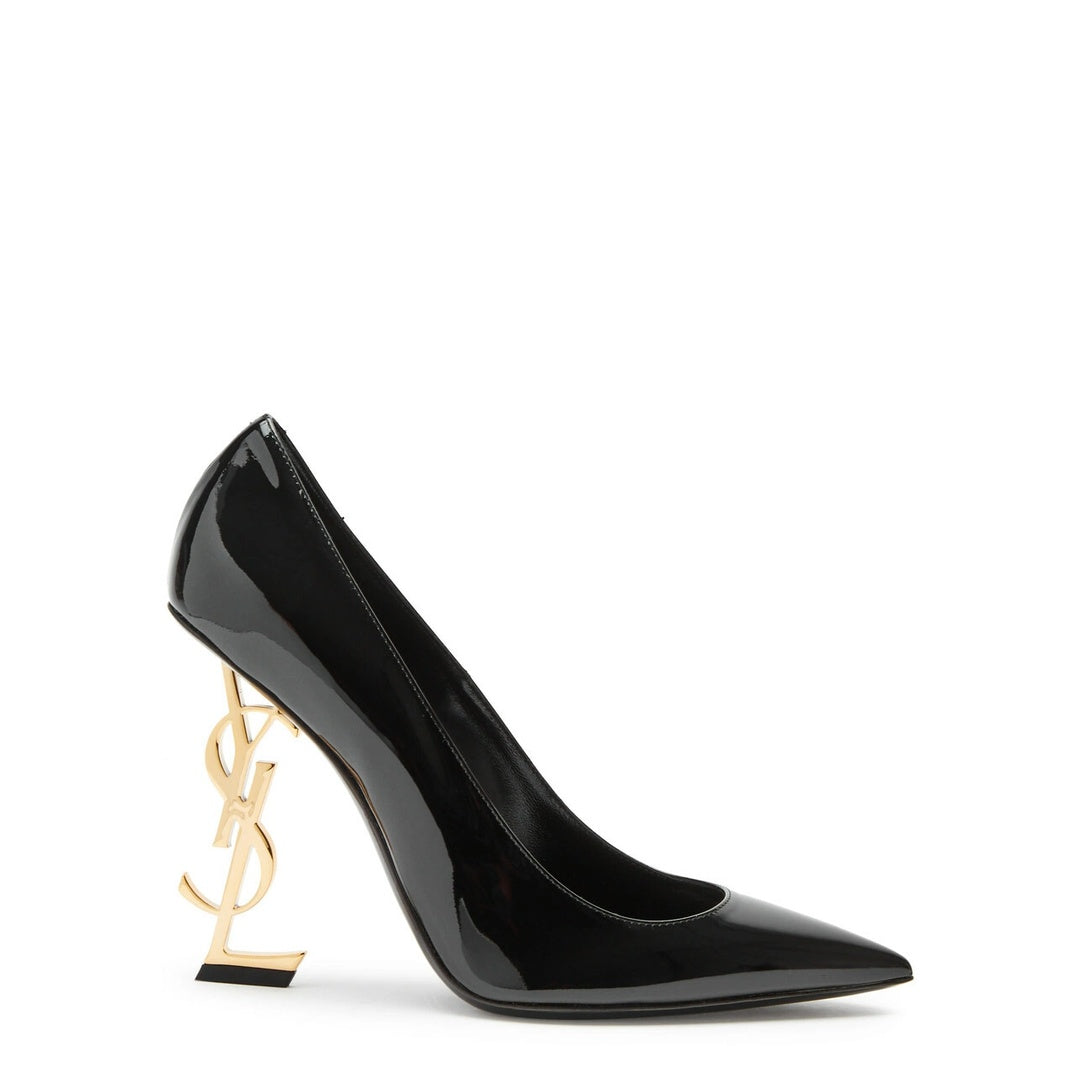 SAINT LAURENT OPYUM PATENT LEATHER SANDALS RED