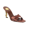 SAINT LAURENT OPYUM MULE SANDAL OPEN TOE BROWN