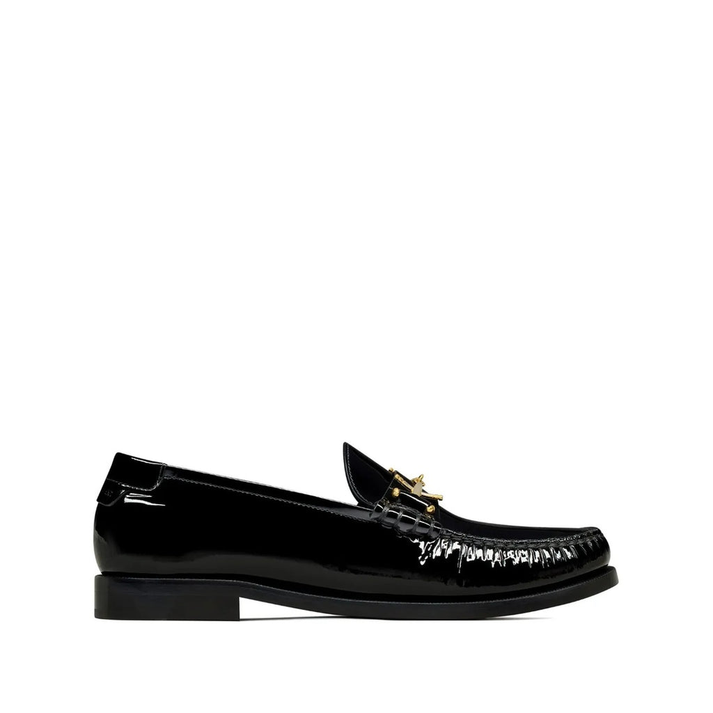 SAINT LAURENT LE LOAFER SOFT PATENT LEATHER LOAFERS BLACK